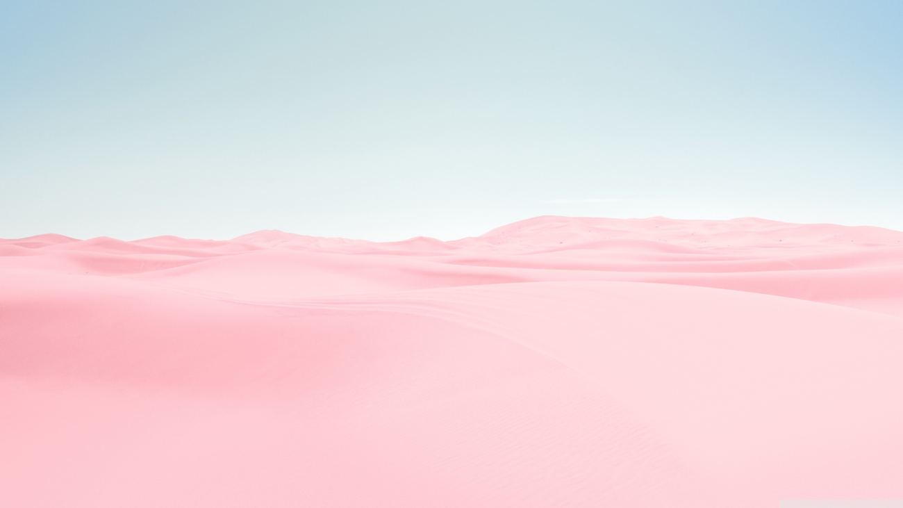 Pink Desert Blue Sky Wallpaper