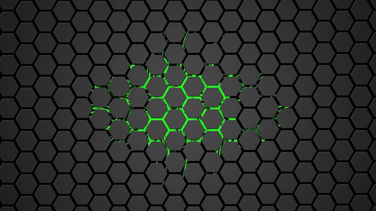Black Hexagon Shapes Art Pattern Abstraction Hd Abstract